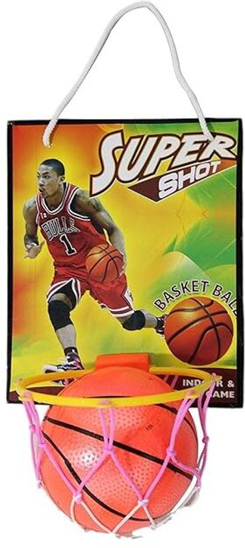 KidsCorner Basketball Toy Set for Kids Wall Hanging Indoor Foldable Basketball - Size: 4(Kids, Pack of 1)
