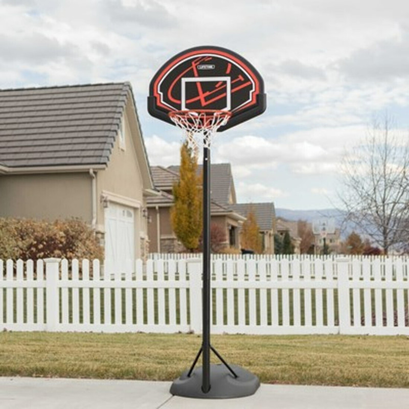 Lifetime Lifetime Portable Basketball Hoop with pole -Adjustable Height, Easy Setup Basketball Ring(6 Basketball Size With Net)