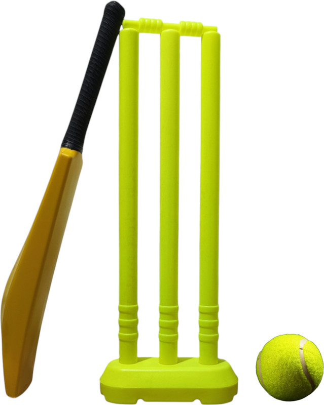 Invix Kids plastic cricket kit, (2no.bat | small stump | tennis ball) kids bat ball Cricket Kit