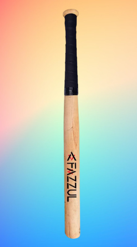 FAZZUL Baseball Bat Natural Wood for Self-Defense With Cover Willow Baseball  Bat For 15+ Yrs(949 g)