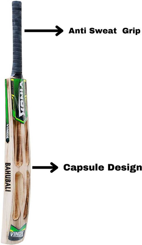 vinox BAHUBALI GUTTING FULL SIZE CRICKET BAT Kashmir Willow Cricket  Bat For 15+ Yrs(850-900 g)