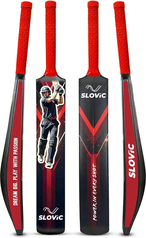 SLOVIC Lightweight Plastic Tennis Cricket Bat for Kids| Indoor & Outdoor| PVC/Plastic Cricket  Bat For 12 - 14 Yrs(790 g)