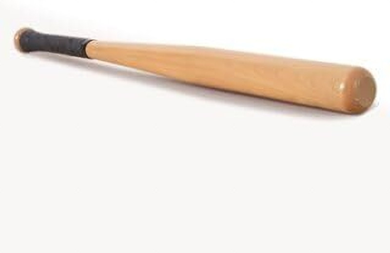 Liffo Heavy Duty Wood Baseball Solid Bat Wooden Self Defense With Cover Willow Baseball  Bat For 15+ Yrs(800 g)