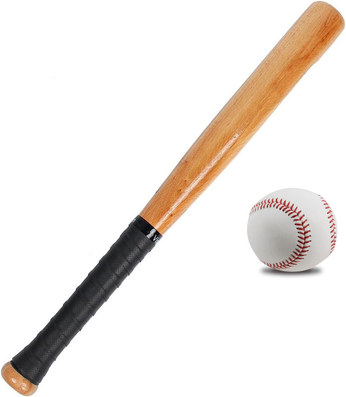 gamers hub Wooden BaseBall Bat Long Durable With Base Ball Willow Baseball  Bat For 15+ Yrs(800 g)