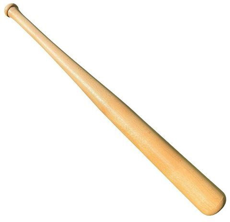 Dinetic Heavy Duty Natural Wood Baseball Solid Bat (900g) Willow Baseball  Bat For 11 - 13 Yrs(.9 kg)
