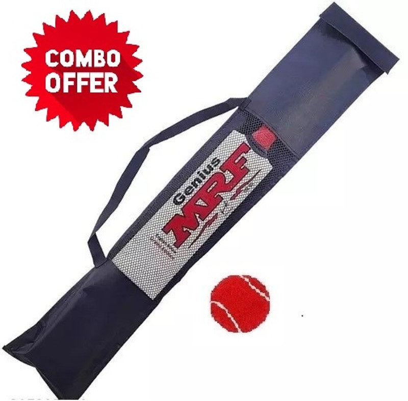 raposports MRF Cricket Bat With Cover and 1 Tennis Ball Size-5 Age- 8 to 10 Year Kids Only Poplar Willow Cricket  Bat For 8 Yrs(1 kg)