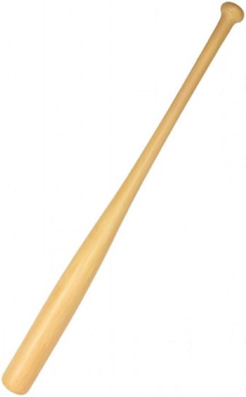 HouseOfCommon RJ-1702 Heavy Duty Natural Wood Baseball Solid Bat Willow Baseball  Bat For 15+ Yrs(650-680 g)
