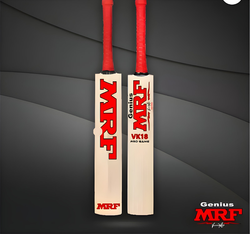 R V Sports MRF| Tennis Ball Cricket Bat | Full Size| Poplar Willow Cricket  Bat For 15+ Yrs(1000-1050 g)