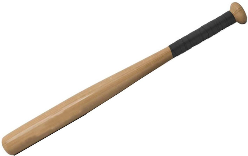 Spocco Heavy Duty Natural Wood Baseball Solid Bat Wooden Self Defense 32 Inches_08 Willow Baseball  Bat For 15+ Yrs(500 g)