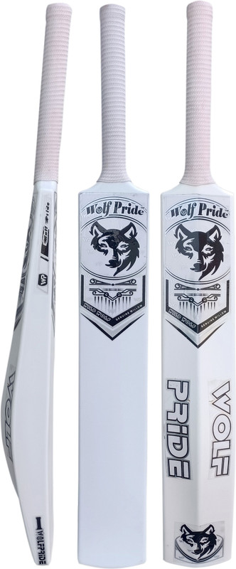 WOLF PRIDE Wild Xtreme PVC/Plastic White/W White Tennis Cricket Bat (800g) Size(34"X 4.5”) PVC/Plastic Cricket  Bat For 15+ Yrs(800 g)