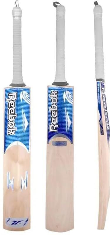 REEBOK New Striker (Leather Ball Play, Pre-Knocked) SH Kashmir Willow Cricket  Bat For 15+ Yrs(1120 g)