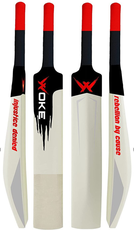woke Stalwart Heavy Duty Plastic Cricket Bat,Full Size(34”) -NATURAL PVC/Plastic Cricket  Bat For 15+ Yrs(850 g)