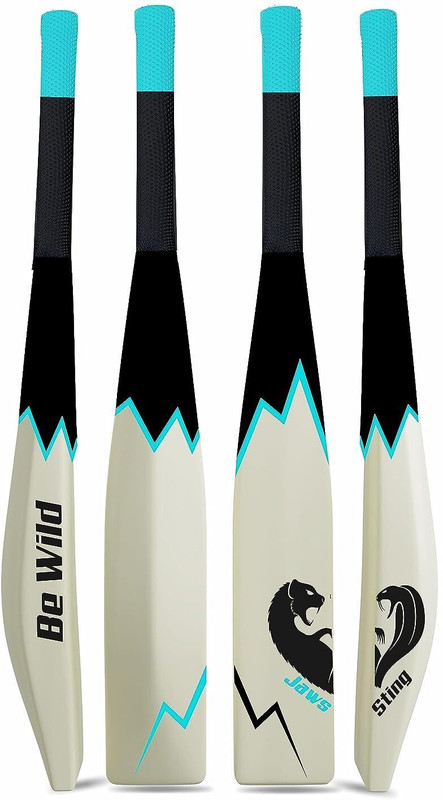 Jaspo Be Wild Heavy Duty Plastic Cricket Bat Full Size bat Plastic Cricket bat PVC/Plastic Cricket  Bat For 15+ Yrs(850-880 g)