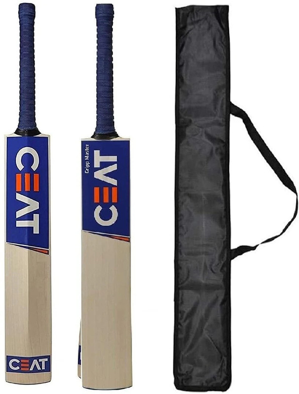 VVM CTT BLUE SPORTS HARD TENNIS BAT 1000-1100g Kashmir Willow Cricket Bat For 15+ Yrs(900-1100 g)