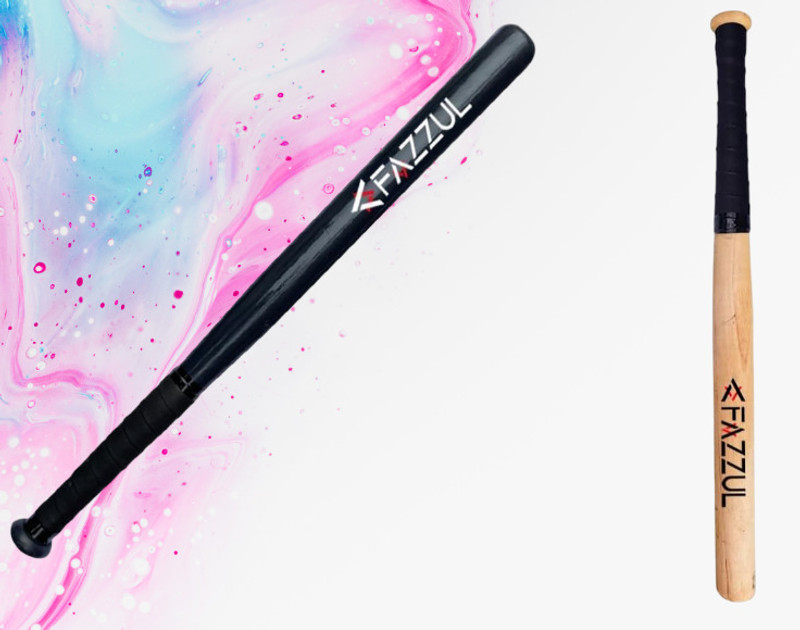 Liffo Wooden Baseball bat Heavy Duty with Hockey Stick with Cover (Red) Willow Baseball  Bat For 15+ Yrs(749 g)