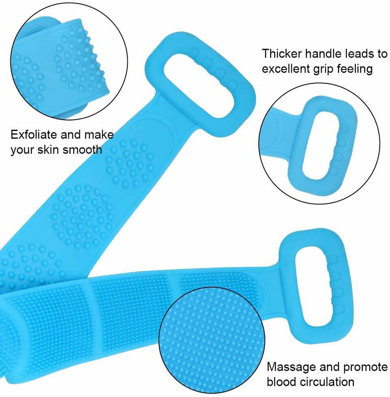 RAMYA BEAUTYU CARE Double Sided Silicone Body Bath Belt/Exfoliating Shower Scrubber BeltX1.1407