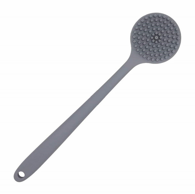 Masox Store Dual Head Silicone Scrub Brush with Soft and Firm Bristles