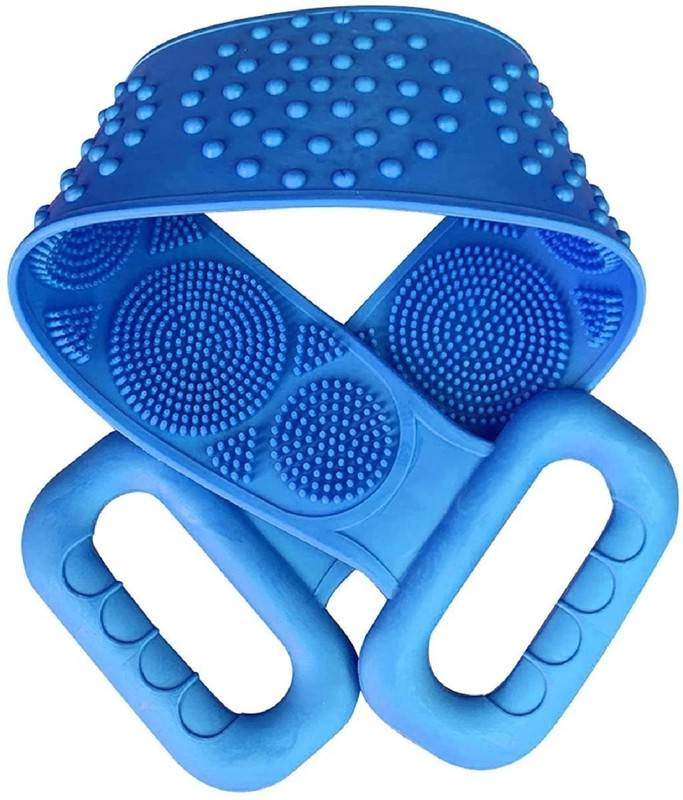 Misaki Silicone Body Scrubber/Bath Body Cleaning Belt/Skin Brush Belt/Exfoliating/Exfoliator Body Washable Scrubber/Scrubber Belt For Skin