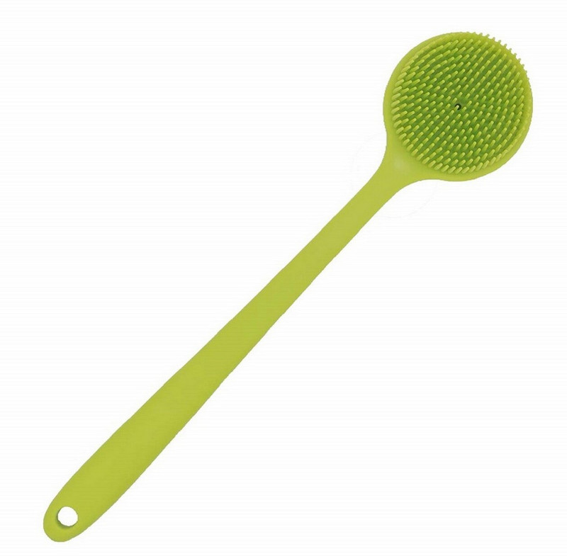 Masox Store Lightweight Silicone Shower Brush with Flexible Handle Design