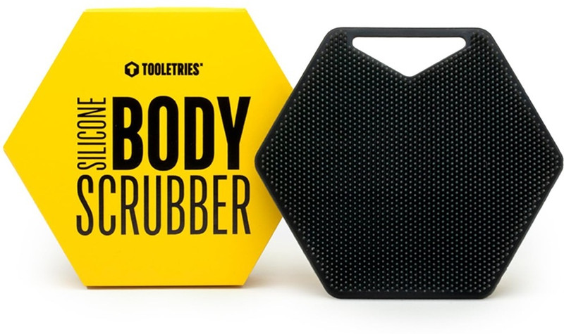 TOOLETRIES Body Scrubber|Exfoliates|Deep Cleans|Bespoke Bristles|Ergonomic Handles-Charcoal