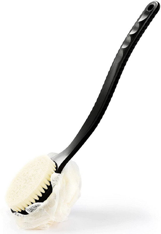 HM EVOTEK Luxury Bathing loofah Sponges Brush Couples Double Side With Handle L-83