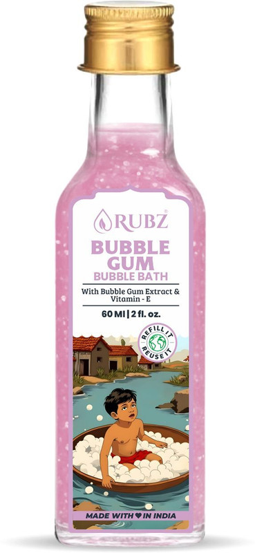 Rubz Bubblegum Bubble Bath | Sweet & Playful Scent | 60 ml(60 ml)