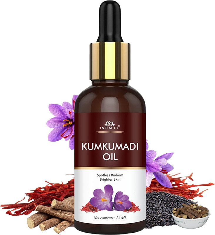 INTIMIFY Kumkumadi Oil for Face - Brightening, Whitening, Ageing, Wrinkles, Pigmentation(15 ml)
