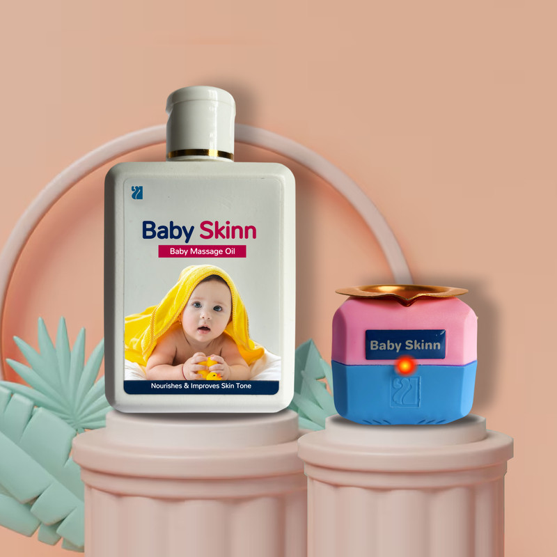 BABY SKINN MEDMANOR Baby Massage Oil with Free Heater|Nourish, Strengthen&Improve Skin Tone(100 ml)