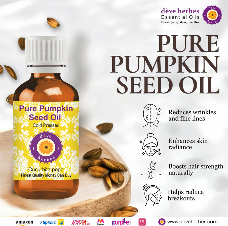 deve herbes Pure Pumpkin Seed Carrier Oil 30 Ml-Cucurbita Pepo(30 ml)