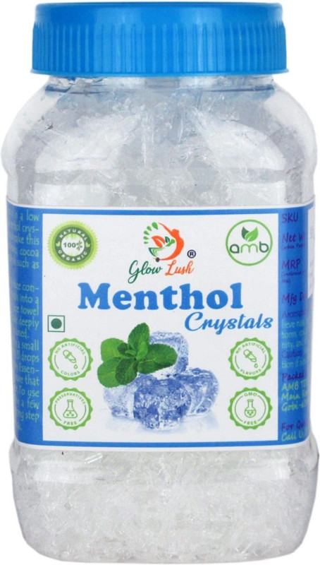 Glow Lush Premium Menthol Crystals (50gm), Natural Mint(50 g)