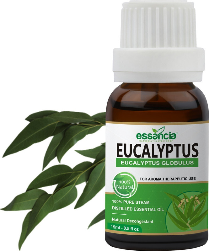 essancia Eucalyptus Essential Oil for Hair, Beard, Skin, Face, Clear Breathing, Muscle Pain and Aromatherapy. 100% Pure, Natural, Undiluted and Therapeutic Grade Essential Oil(15 ml)