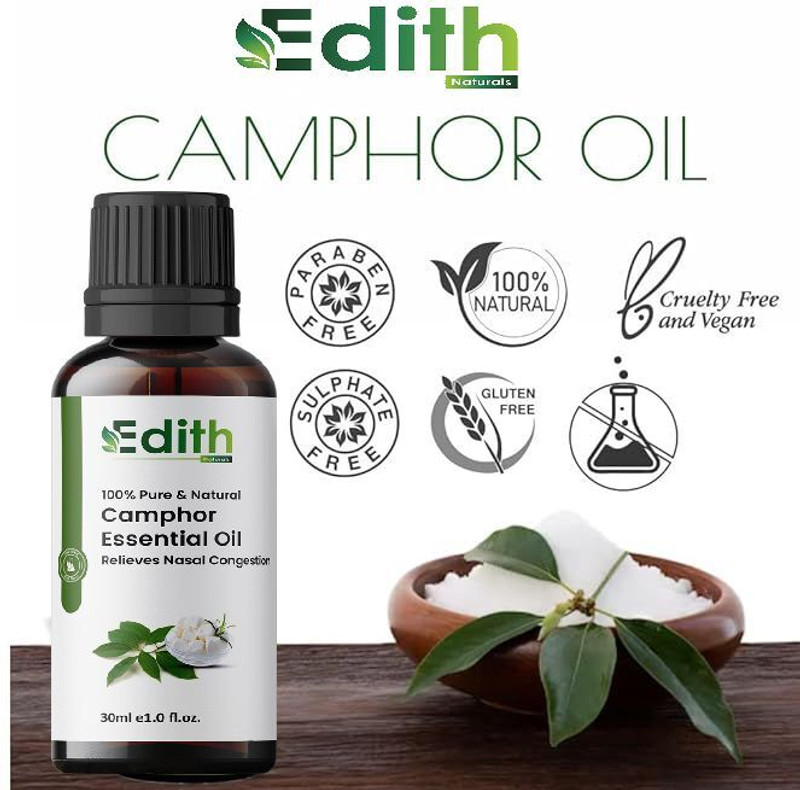 Edith Natural's Camphor essential oil -100% natural , pure and undiluted(30 ml)