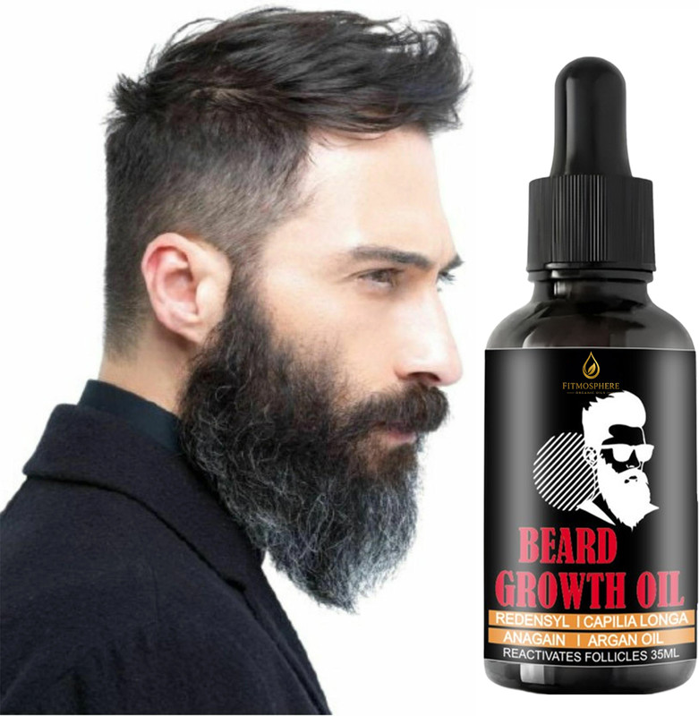Fitmosphere Beard Oil for Men Growth 35ml | Natural Ayurvedic Beard Hair Growth Oil Hair Oil(35 ml)