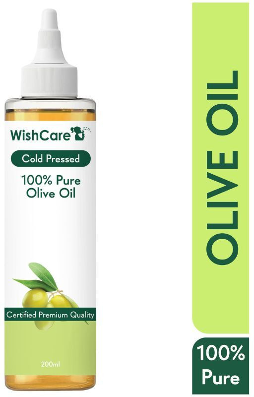 WishCare Cold Pressed Olive Oil - 100% Pure & Hexane Free Hair Oil(200 ml)