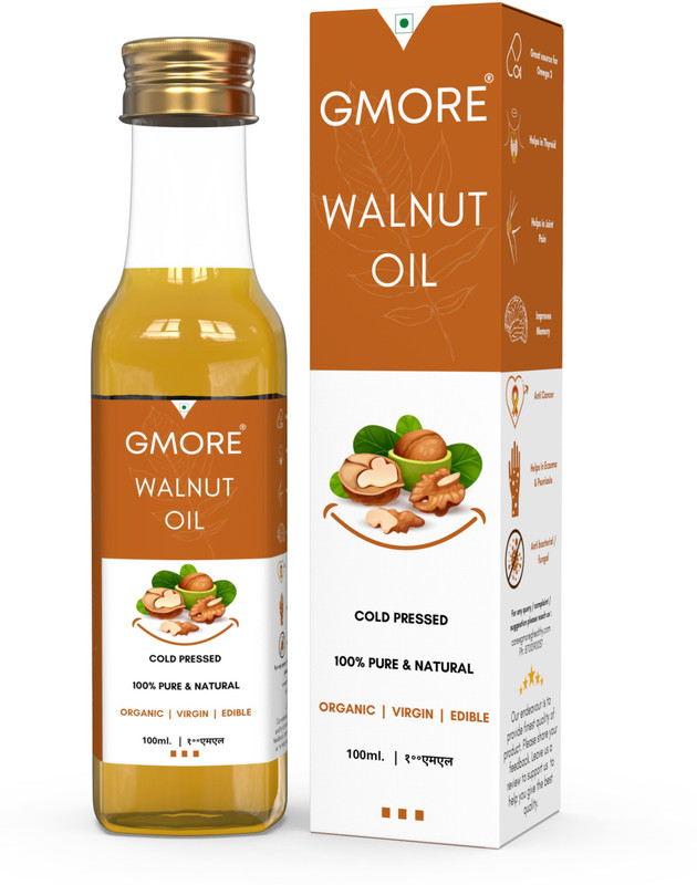 Gmore Cold Pressed - Virgin - Walnut Oil - 100% Pure, 100% Natural(100 ml)