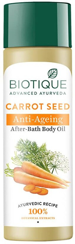 BIOTIQUE Bio Carrot Seed Anti Aging After Bath Body Oil(120 ml)