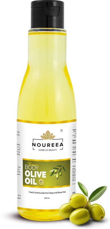 NOUREEA Body Olive Oil Massage Oil Multipurpose Benefits For Skin & Hair(200 ml)
