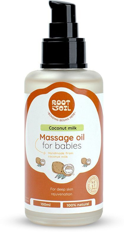 Root and Soil Baby Massage Oil | Fresh Coconut Milk 0+ Months | 100% Pure(100 ml)