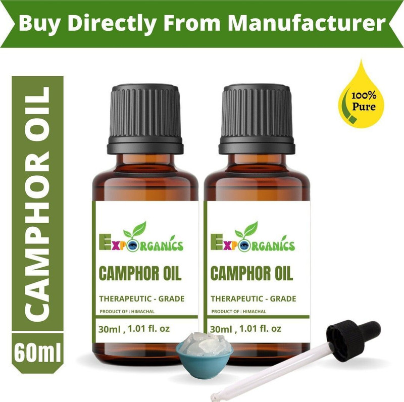 Expo Organics Pure & Natural Camphor Essential Oil | Kapoor Ka Tel For Hair & Skin Care(60 ml)