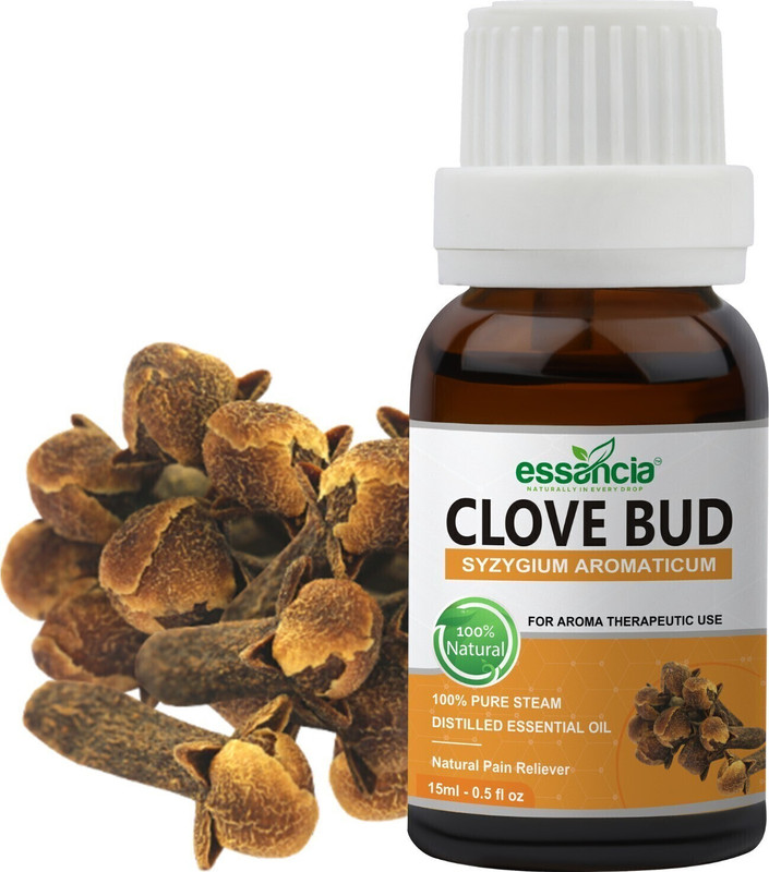 essancia Clove Bud Essential Oil for Hair Care, Acne, Healthy Teeth, Muscle Pain, Relaxation and Aromatherapy. 100% Pure, Natural, Undiluted and Therapeutic Grade Essential Oil(15 ml)
