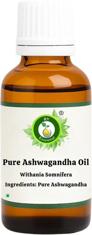 R V Essential Pure Ashwagandha Oil 30ml- Withania Somnifera (100% Pure and Natural Cold Pressed)(30 ml)