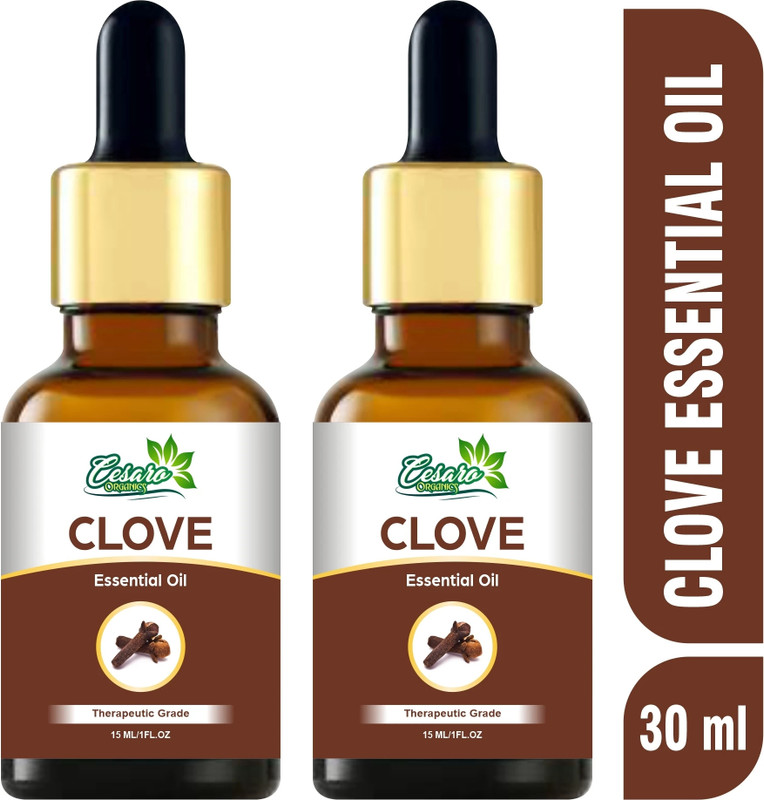 Cesaro Organics Clove Essential Oil for Teeth, Hair, Skin(30 ml)