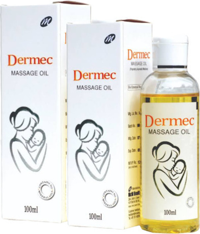 Dermec Baby massage oil 200 ml (pack of 2 pics 100ml each)(200 ml)