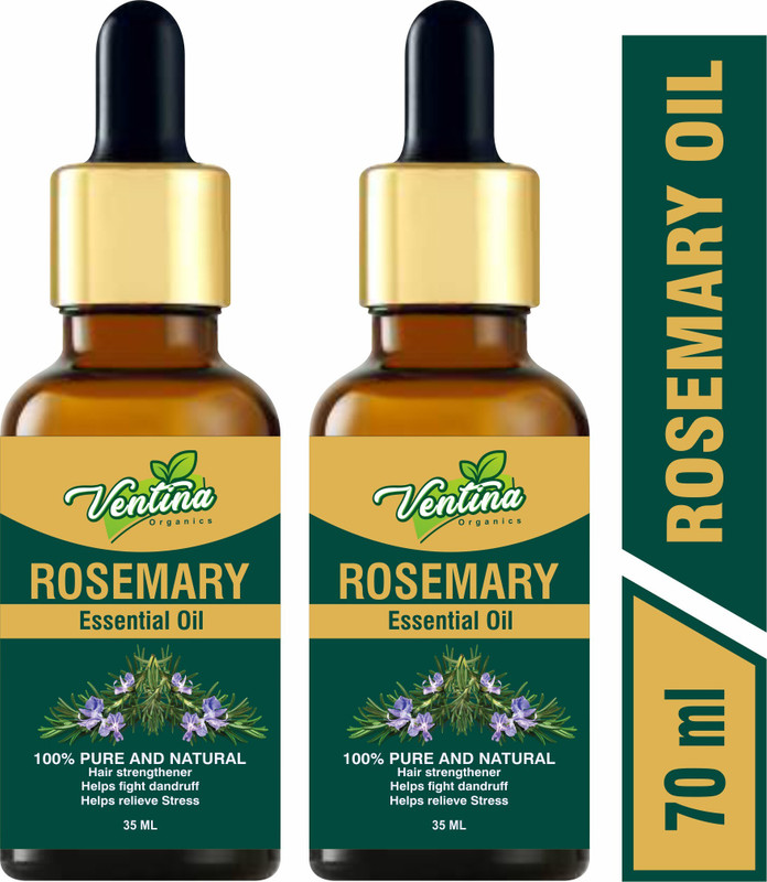 Ventina Organics Natural Rosemary Essential Oil | 100% Pure & Natural | Undiluted, Natural Aromatherapy, Therapeutic Grade(70 ml)