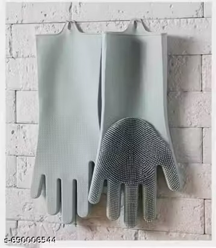 KEYECOMMERCE Silicone Dish Washing Gloves, Cleaning Gloves for Kitchen