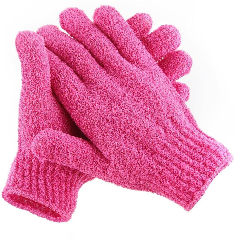 RBGIIT 4 Pair Multi Shower Exfoliating Scrub Gloves Medium to Heavy Bathing Gloves / Double Side Durable Nylon Shower Gloves Body Scrub Exfoliator & Bathing Accessories for Men,Women & Kids