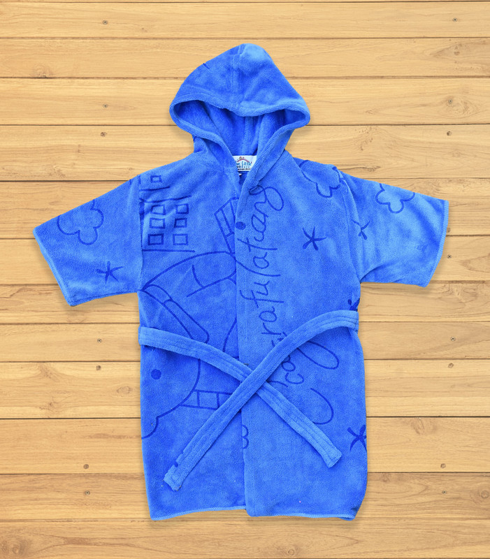 The Little Lookers Blue Small Bath Robe(01 Bath Robe, For: Baby Boys & Baby Girls, Blue)