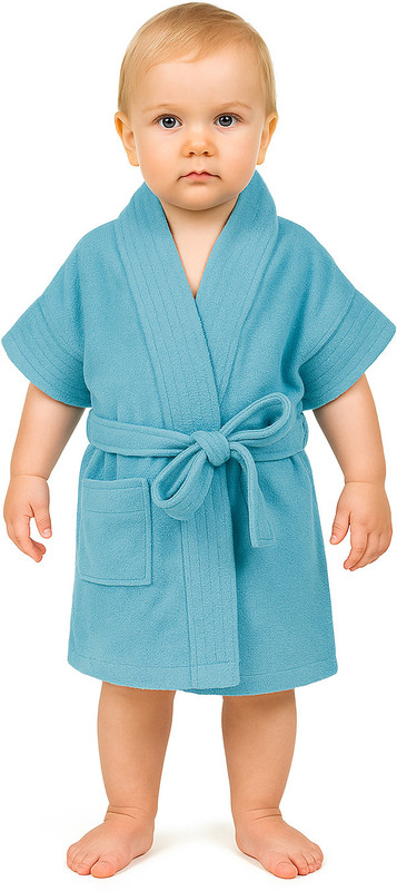 CREEVA Sky Blue XL Bath Robe(1 bath Robe, For: Baby Boys & Baby Girls, Sky Blue)
