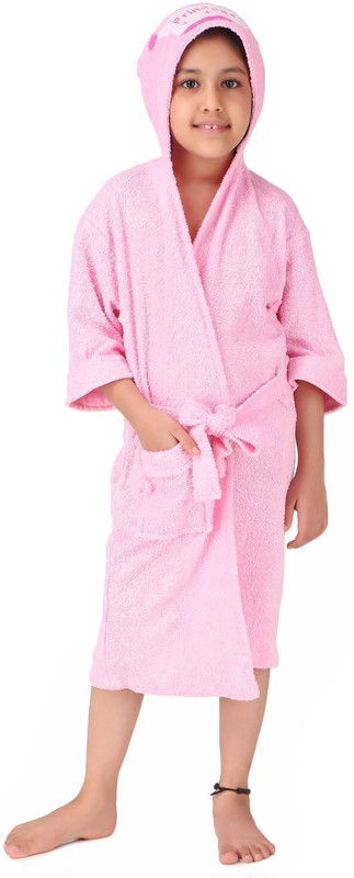 Comfortlooms Pink Small Bath Robe(1 x Bathrobes, For: Baby Boys & Baby Girls, Pink)