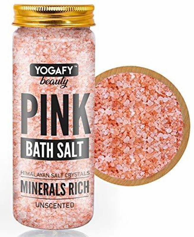 YOGAFY Minerals Rich Himalayan Pink Bath Salt Crystal (350g) ||Jar Pack||(350 g)